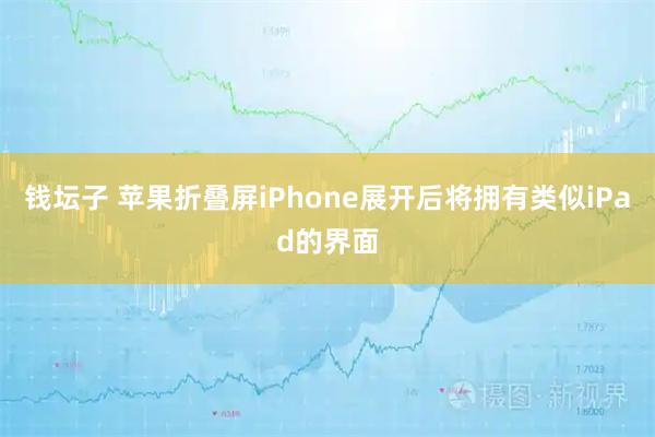 钱坛子 苹果折叠屏iPhone展开后将拥有类似iPad的界面