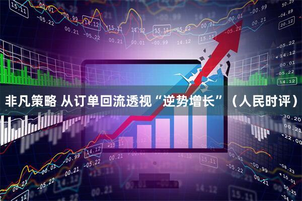 非凡策略 从订单回流透视“逆势增长”(人民时评)